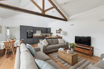 The Cowshed's amazing open plan living space.