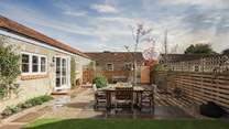 The garden is a great space to spend some time catching up on the day's adventures.