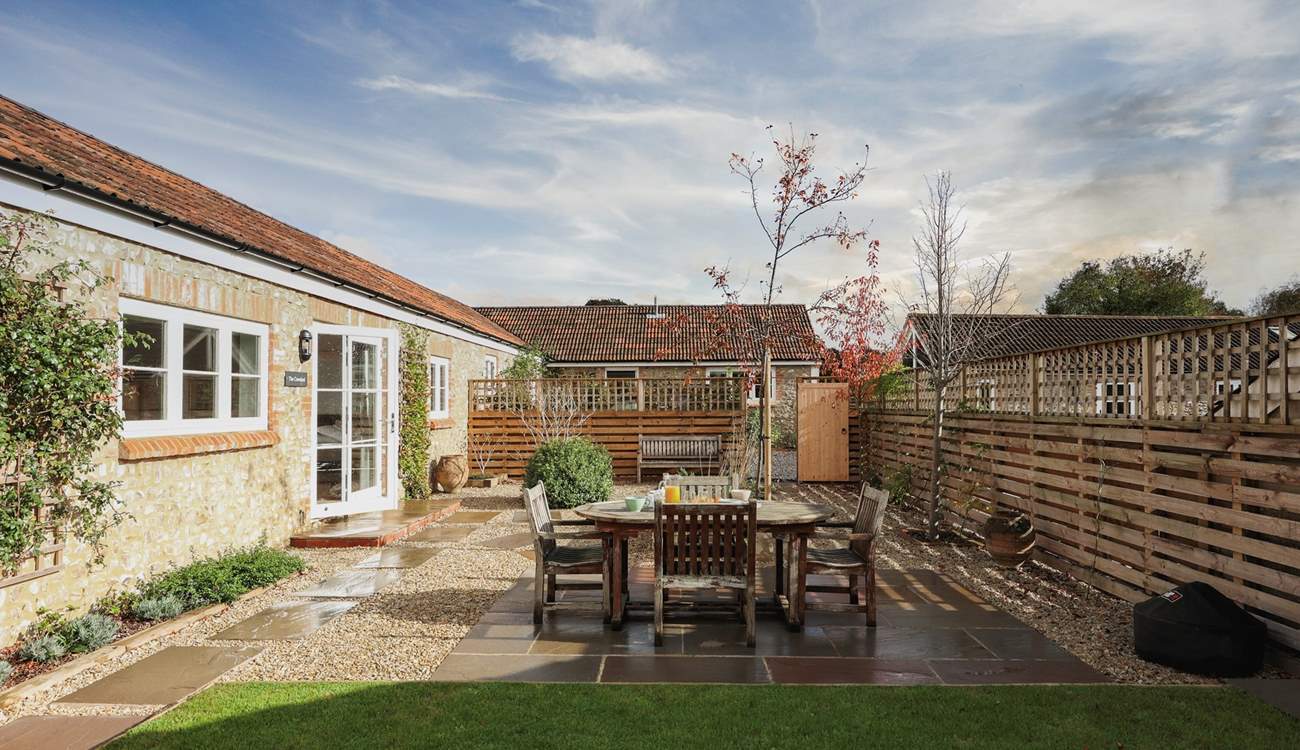 The garden is a great space to spend some time catching up on the day's adventures.