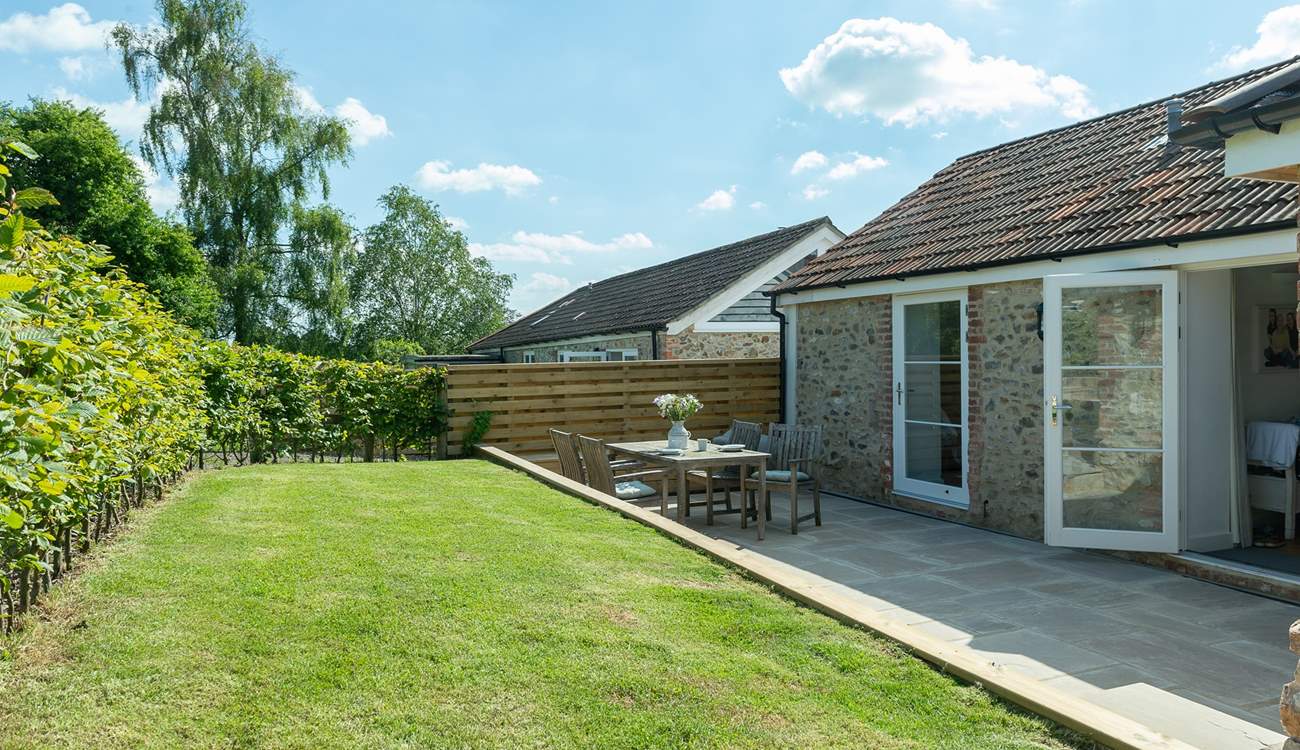 Soak up the sunshine in the garden.