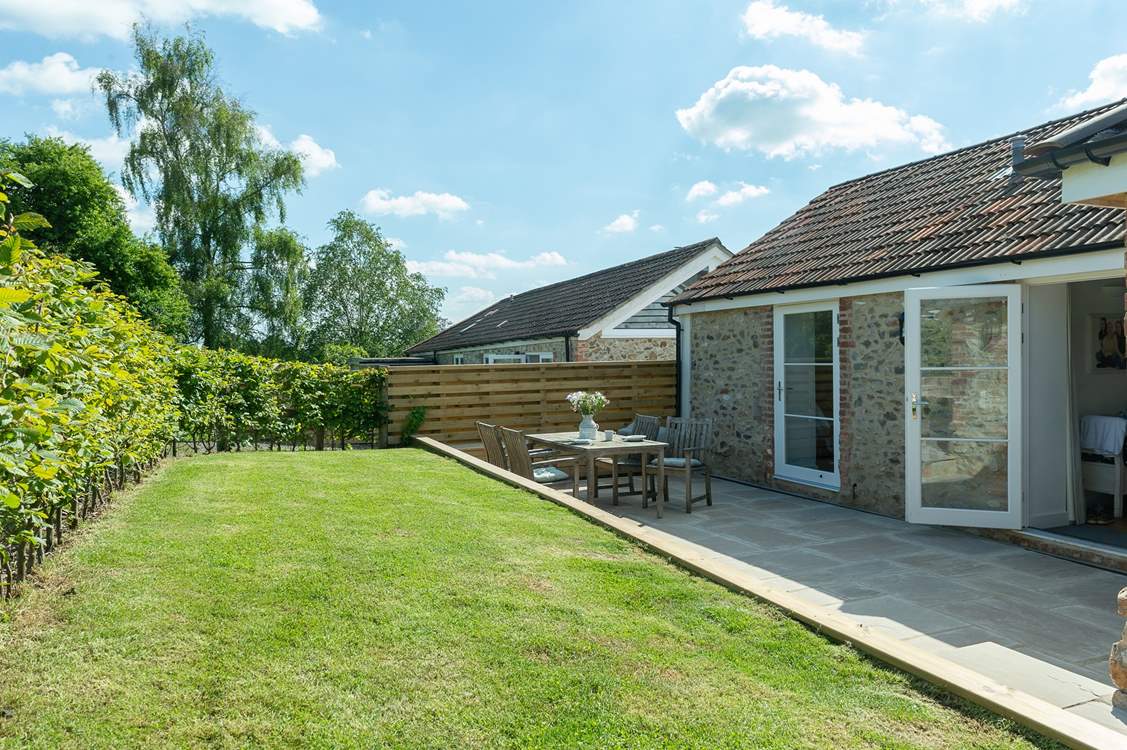 Soak up the sunshine in the garden.