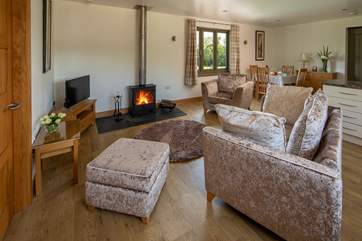 The Mews is a charming first floor property. The cosy sitting area has this wonderful wood-burner. Perfect for those chillier evenings.