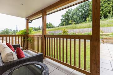 Escape to the private terrace area off the main bedroom.