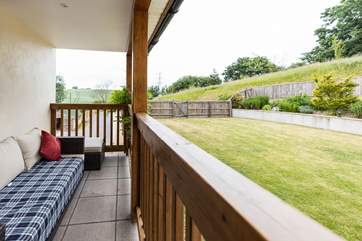 Escape to the private terrace area off the main bedroom.