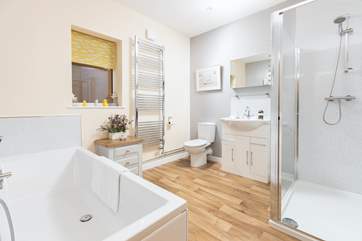 Gorgeous family bathroom on the ground floor.