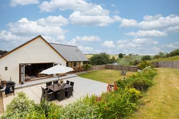 Holywell House has a fabulous enclosed garden with countryside views.