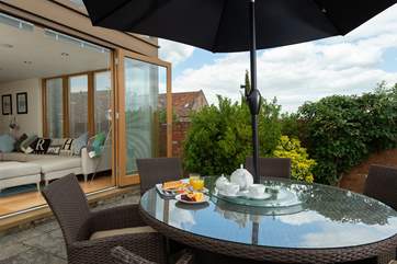 Your sunny courtyard garden is very private and fully enclosed.