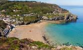 Trevaunance Cove at the bottom of St Agnes, perfect for learning to surf or just having fun in the water. - Thumbnail Image