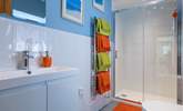 The family shower-room with a walk-in shower. - Thumbnail Image