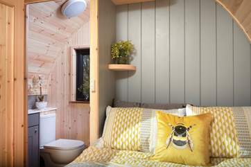 Pretty soft furnishings complement the gorgeous setting.