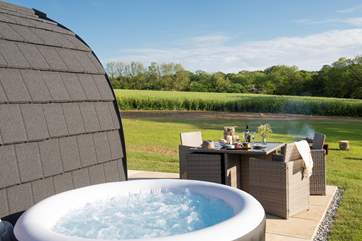 Time to unwind in the hot tub.
