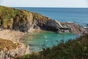 So many hidden coves like Lansallos to explore along the Cornish coast.