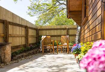 Your own private patio area to enjoy an afternoon tipple in the sunshine.