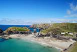 Little Jenny Wren is in the perfect spot for exploring some of Cornwall's prettiest beaches, such as Kynance Cove.