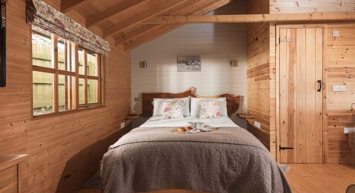 The cosy cabin for two surrounded by rolling countryside.