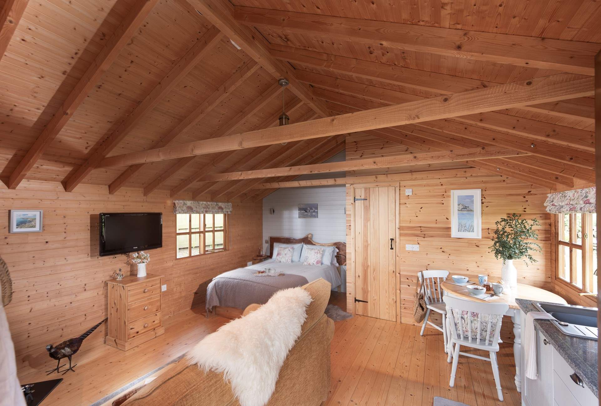 The open plan space allows the day to  effortlessly flow.