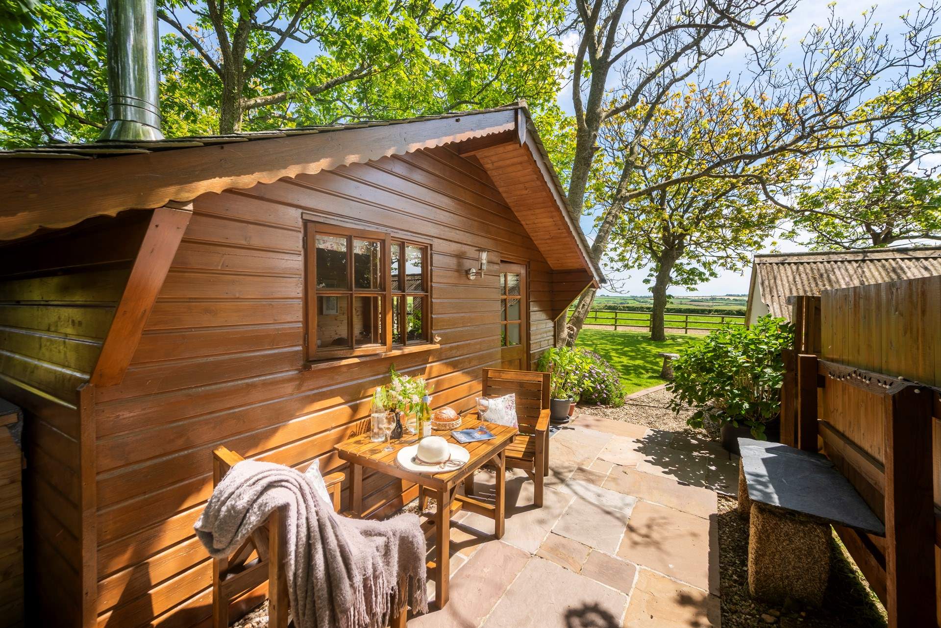 The quirky little cabin in Cornwall. 