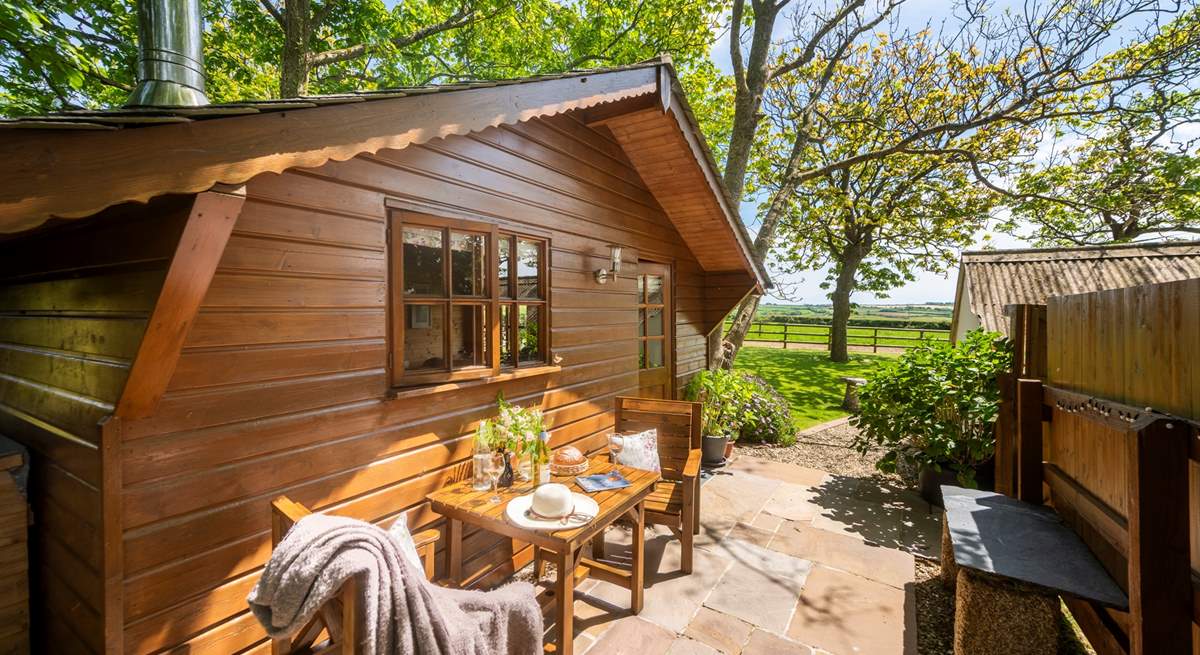 The quirky little cabin in Cornwall. 