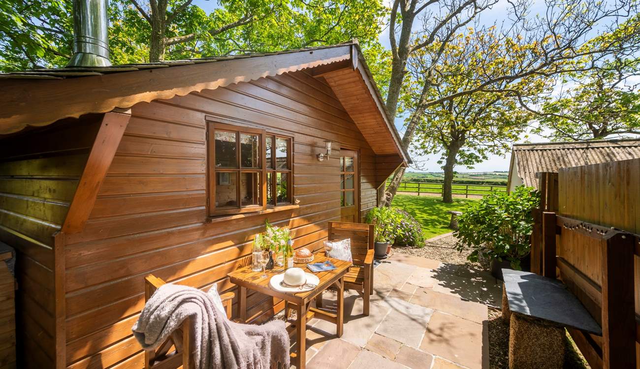 The quirky little cabin in Cornwall. 