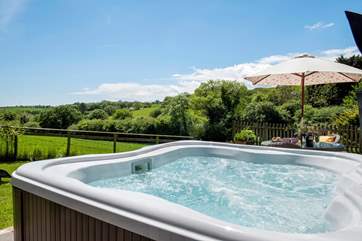 The wonderful setting, best viewed whilst soaking in the hot tub.