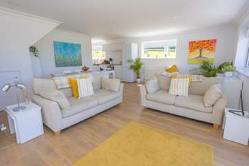 The lovely open plan living-room.