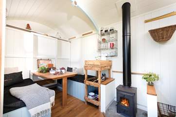 The wonderfully cosy interior is a delight.