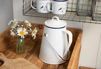 The hut is beautifully decorated.