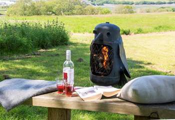 The fabulous bespoke fire-pit.