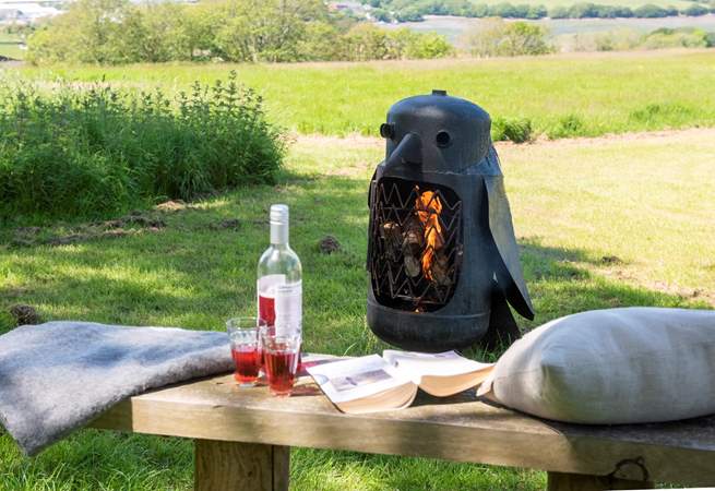 The fabulous bespoke fire-pit.