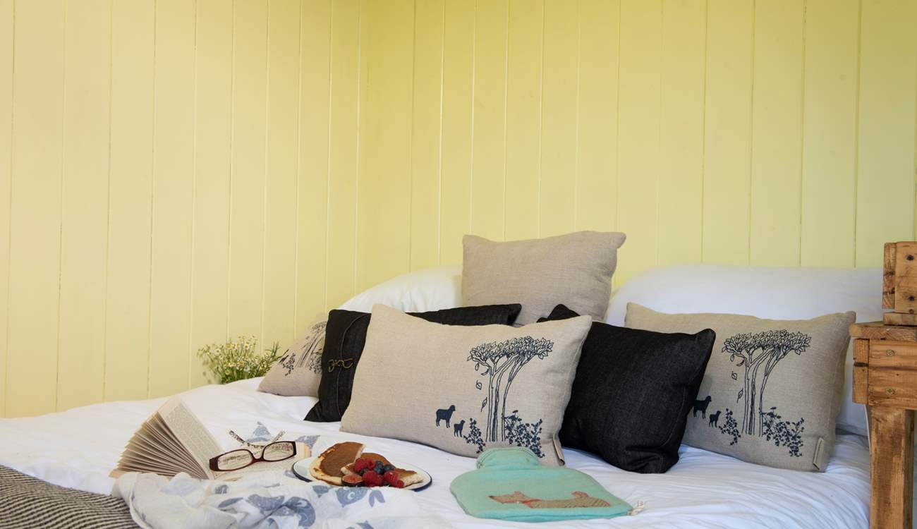 The plush bedding ensures a great night's sleep.