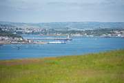 Views stretching over the River Tamar and out to sea, with the maritime city of Plymouth beyond and glimpses of Dartmoor in the distance.