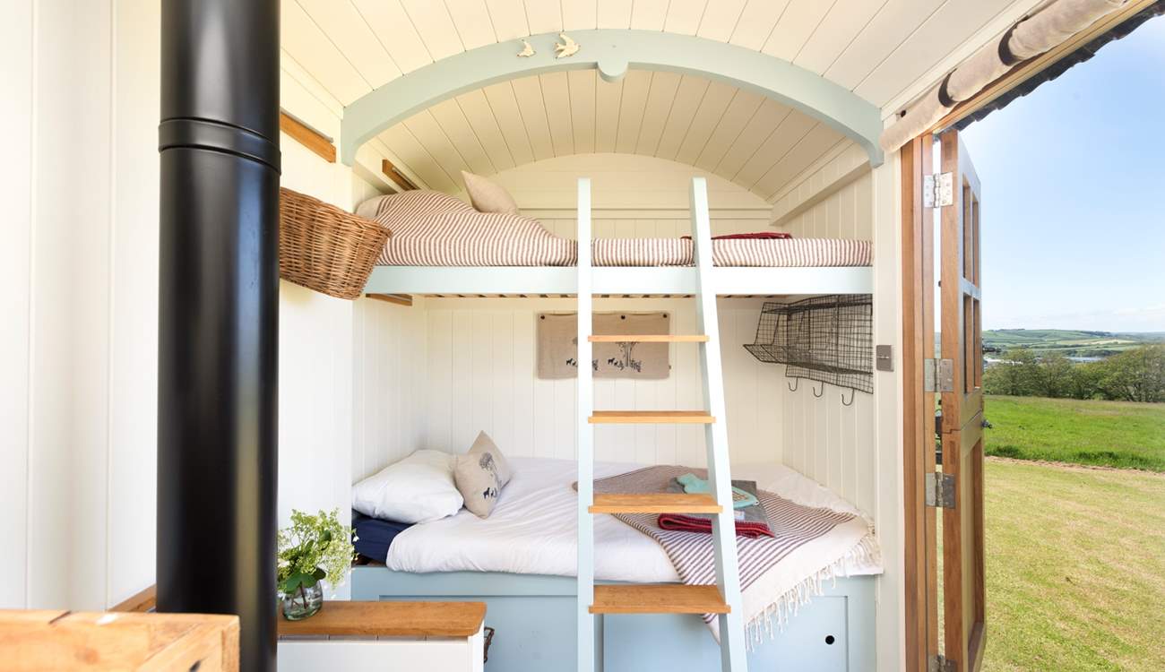 Designed to accommodate a young family with super cosy bunk-beds, but also perfect for a romantic retreat! 