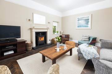 Relax with a film or simply settle in for the evening and snuggle around the fire.