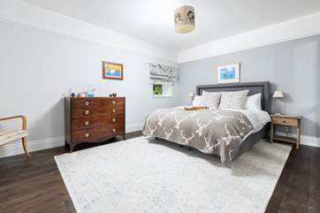 The main bedroom is a wonderfully light and spacious room.