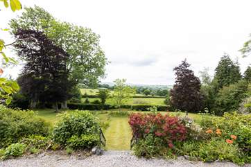 The view from the house to the garden.