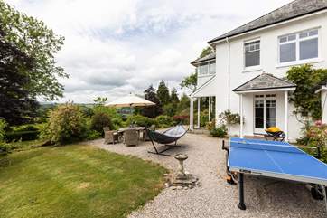 Enjoy a game of table-tennis outside or just lay back and relax in the hammock!