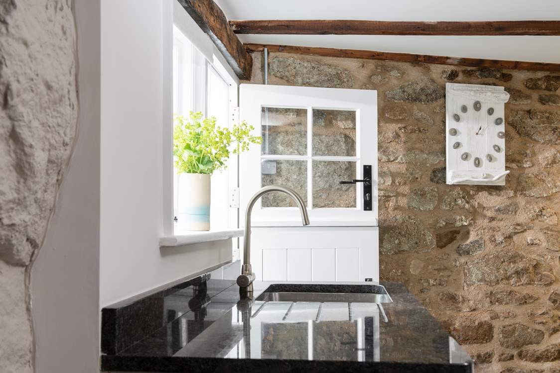 The stable-door leading out onto the courtyard.