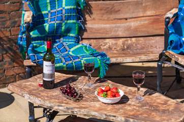 Relax with a glass of wine planning the next day's excursion.
