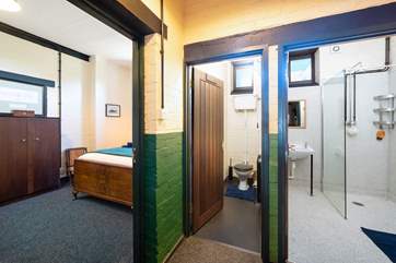 Private shower-room for this beautiful recreated 1940s bedroom.