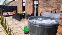 Hot tub bliss after a day exploring the magnificent Pembrokeshire coast. 