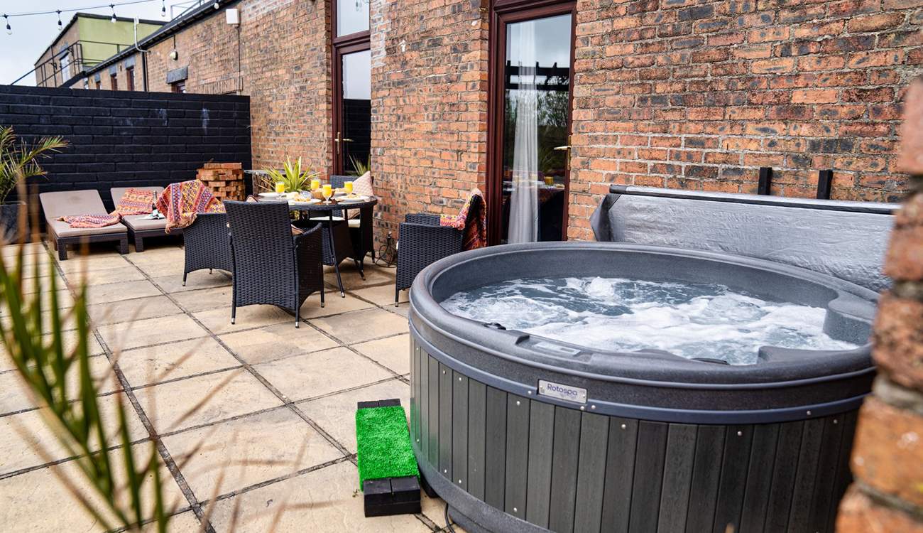 Hot tub bliss after a day exploring the magnificent Pembrokeshire coast. 