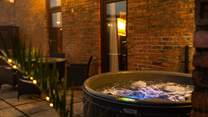 Dreamy days and starry nights in the luscious hot tub. 