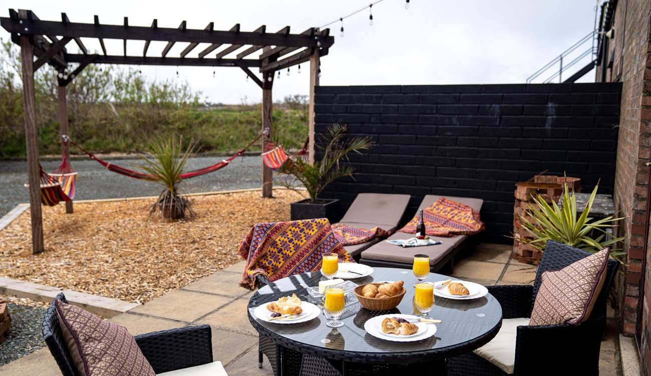 Enjoy the glorious outdoors at Officers' Quarters.