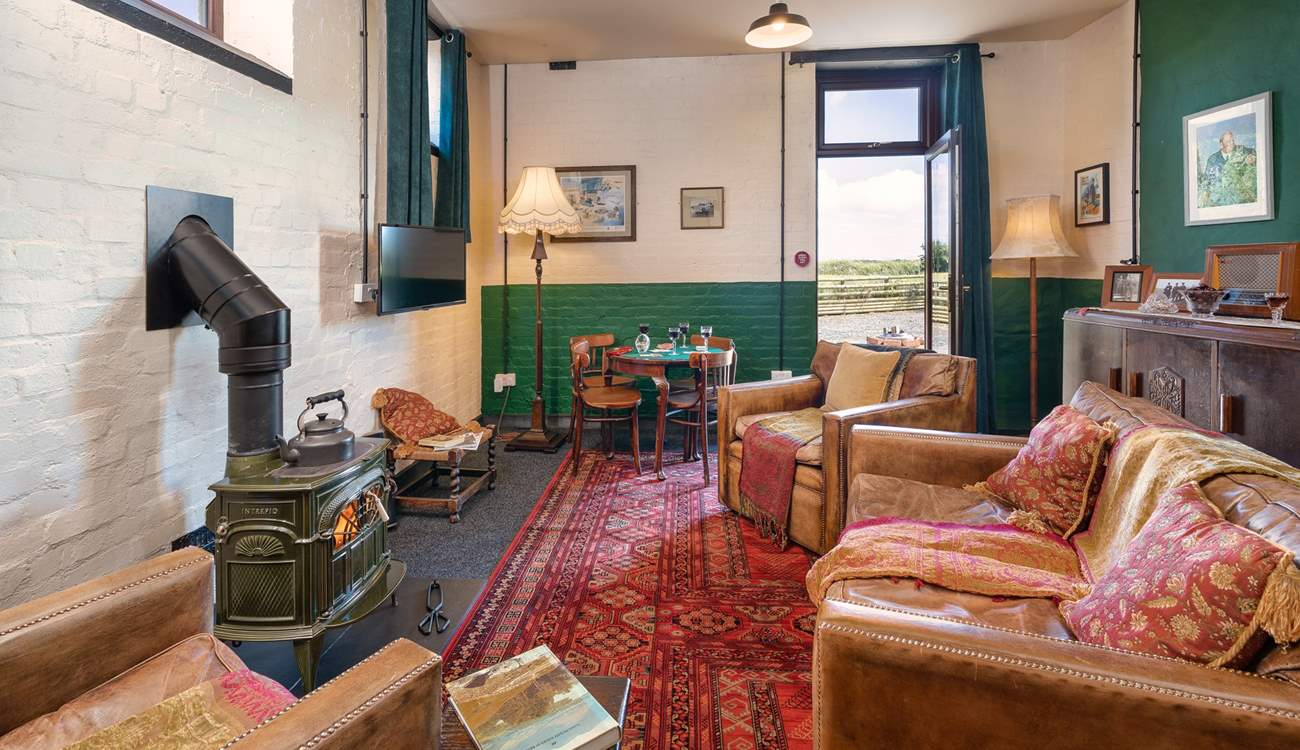 Take time away from it all in the simplicity of the 1940s Mess Room with the glorious antique wood-burner. 