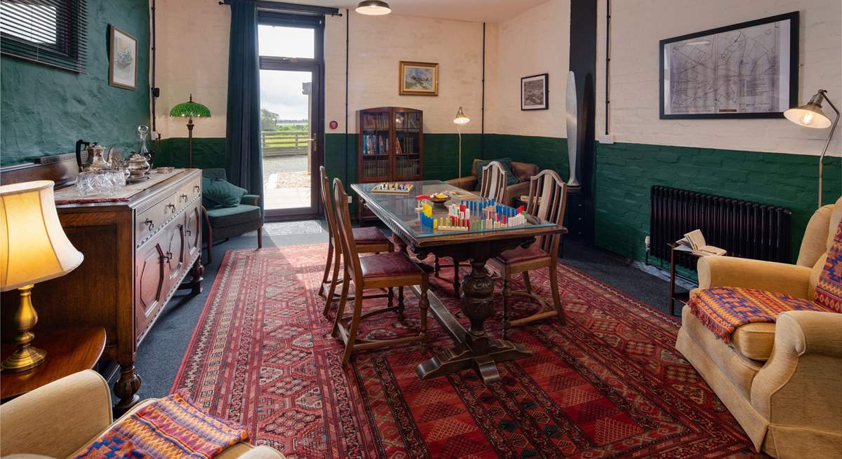 Cosy surroundings in a magical setting, the perfect spot for a board game. .