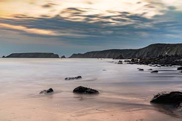 Beautiful Marloes Sands is nearby.