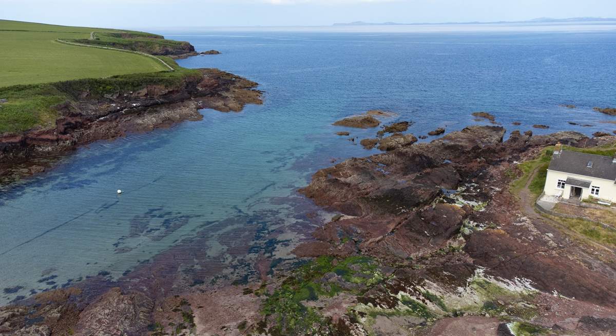 St. Brides beach, just down the road, sand and rock pools to explore. The perfect place for an evening swim and a sunset barbeque.