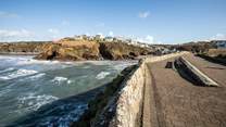 Walk from Broad Haven to Little Haven at low tide. Swathes of golden sand and rolling surf. Nothing like a beach day!