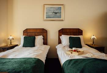 Idyllic room with garden views.