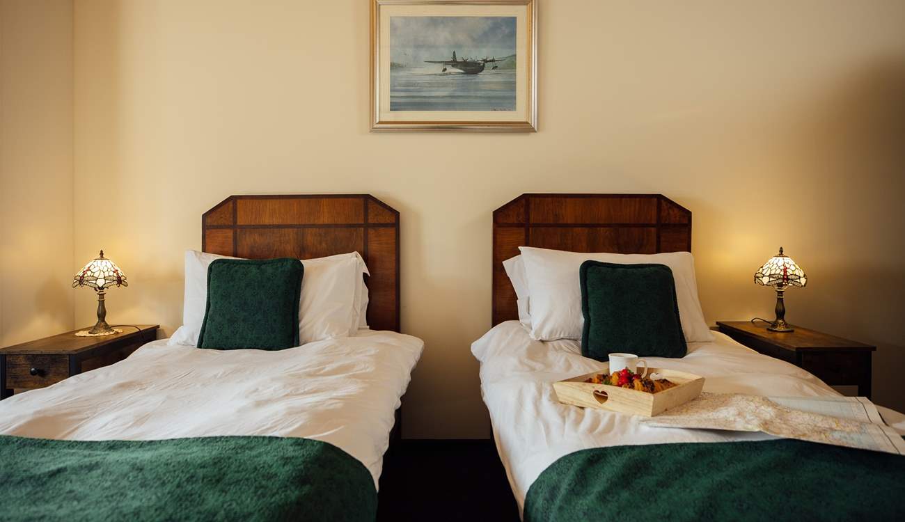 Idyllic room with garden views.